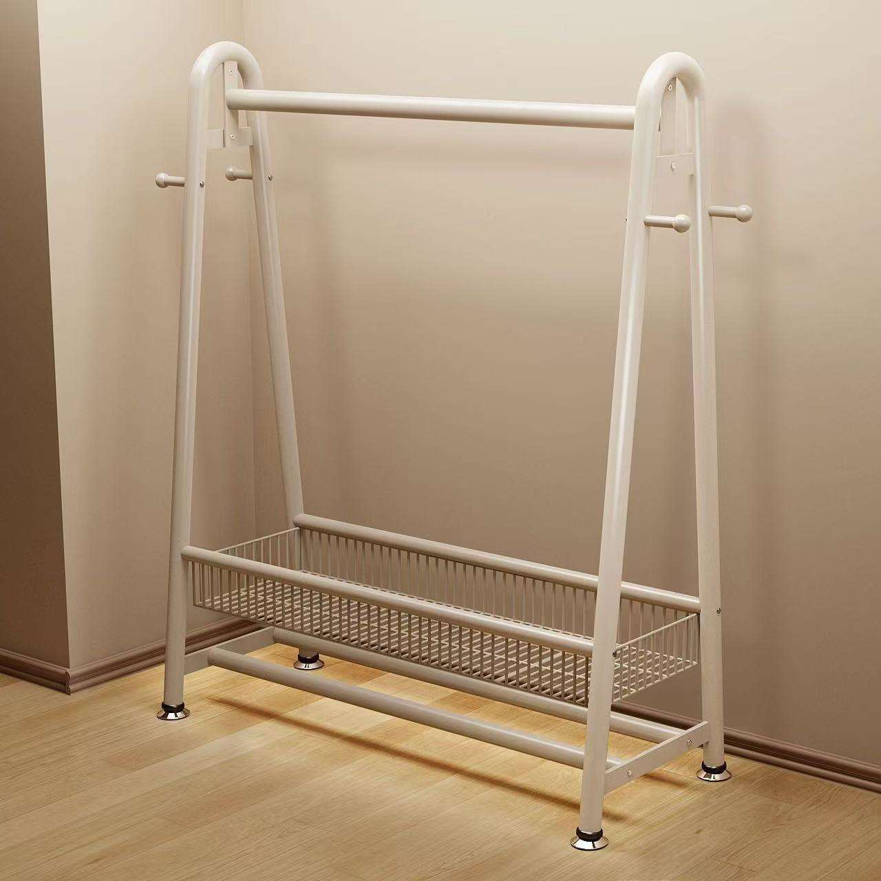 衣架落地立式家用卧室内挂衣服架子宿舍特厚加高衣帽架阳台晒衣杆