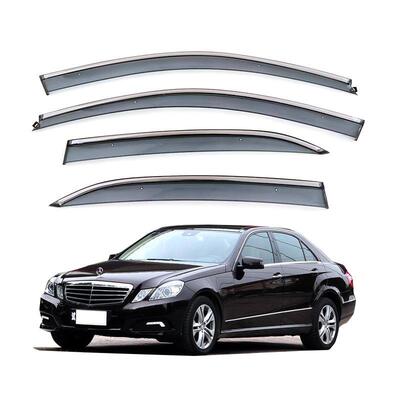 专用于奔驰E系列E200E260E300车窗晴雨挡注塑雨挡不锈钢亮条