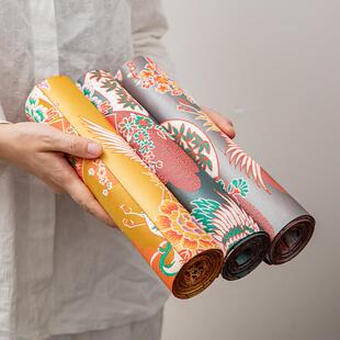 织锦缎仙鹤防水茶席双面桌旗主人垫新中式绸缎提花干泡茶盘垫茶垫