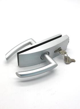 NCY-921-AL弧度锌合金门锁铝缎成品玻璃门锁浴室门锁