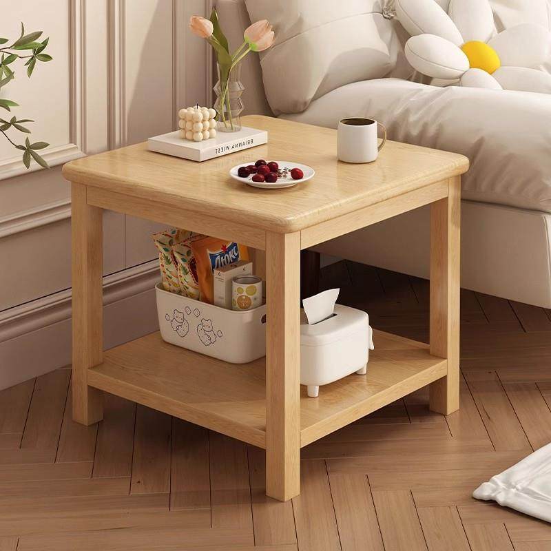 沙发边几客厅家用纯实木小茶几小户型卧室简易双层方形床头小桌子,畜牧/养殖物资,畜牧/养殖器械,淘宝优惠券,粉丝福利购,淘宝优惠卷