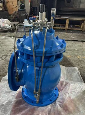 DN300大口径球墨铸铁GA6700-10/16隔膜角式水击泄放阀法兰连接式