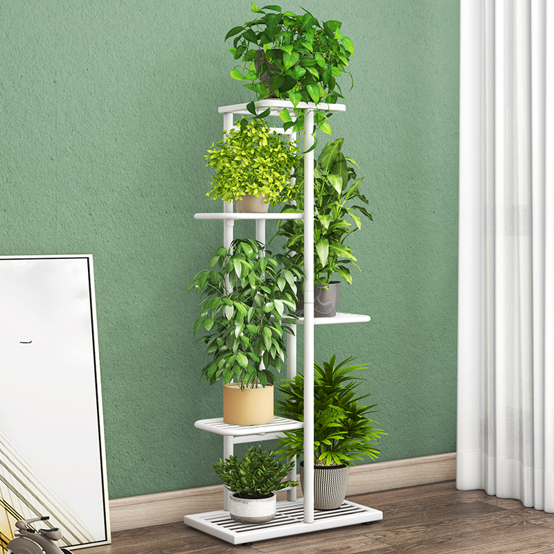 时尚花架落地式阳台客厅家用放花置物架2I022新款多层铁艺小花盆