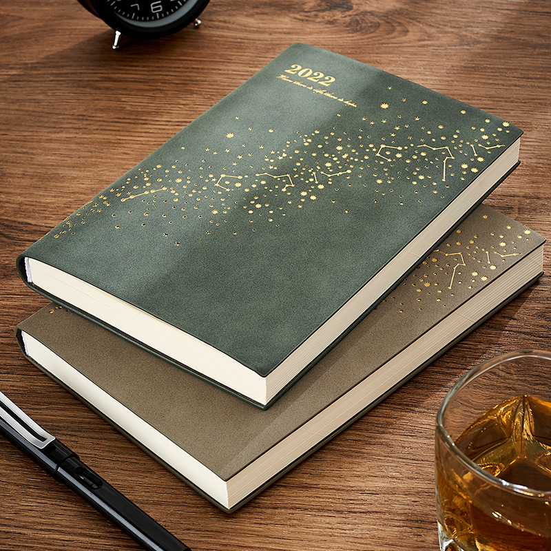 2022年日程本定制工作效率手册365天一日一页软皮每日计划表日历