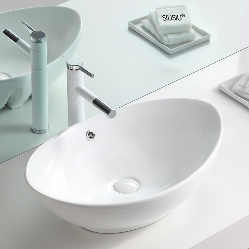 大号60cm洗手盆陶瓷台上盆长方形椭圆形洗脸盆洗漱台盆洗面盆水池