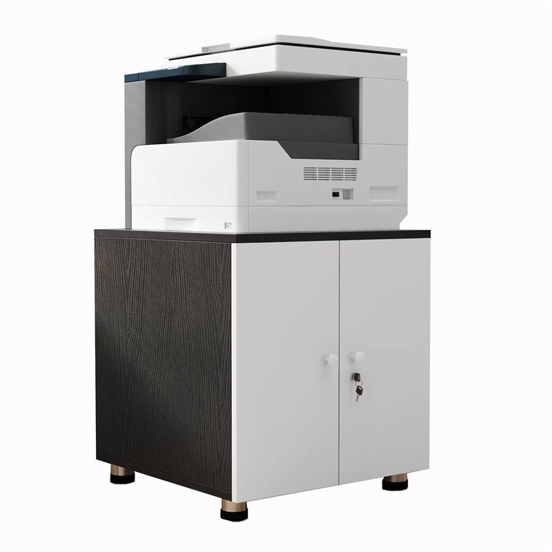 定制a3打印机底座柜增高置物柜办公落地放置O柜滑轮可移动木质矮