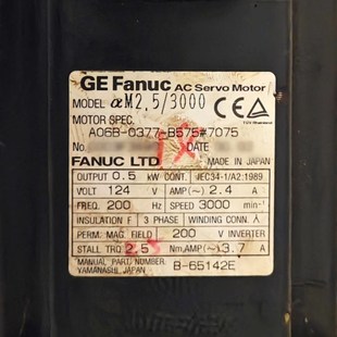 0377 成色好 B575 FANUC发那科伺服电机 现货议价议价 7075 A06B