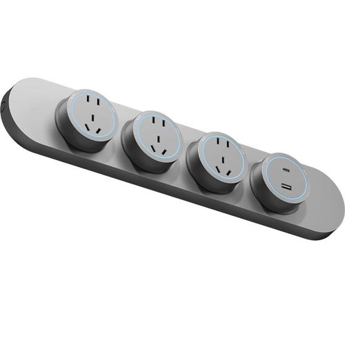 厨房超薄固定式轨道插座接线板岛台客房家用极窄扩展式插座插排