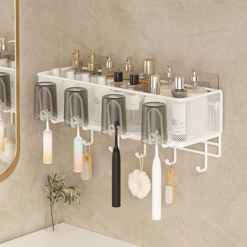 牙刷牙杯置物架洗手间牙刷收纳壁挂式卫生间免打孔刷牙杯漱口杯架