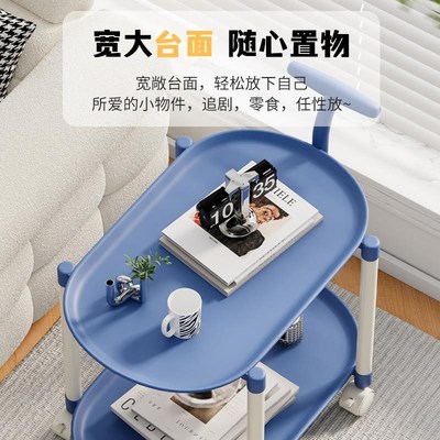 可移动沙发边几小推车置物架落地带轮卧室零食架客厅收纳储物架子