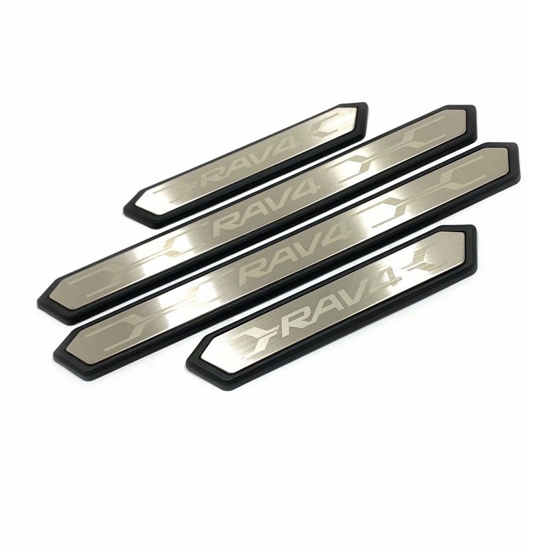 适用RAV-4荣放门槛条威兰达原装款带灯门槛条LED迎宾踏板19-25款