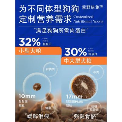 蓝氏荒野猎兔冻干狗粮小型犬中大型成犬泰迪小狗幼犬粮全价狗主粮