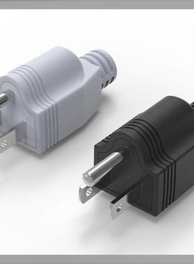 美标美式UL白色插头三脚电源延长线美规5-15R接线插头15AP 125v