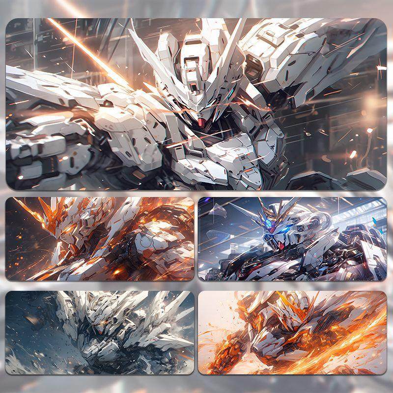 机甲高达鼠标垫电竞游戏超大号防滑护腕键盘垫滑鼠垫家用长款桌垫