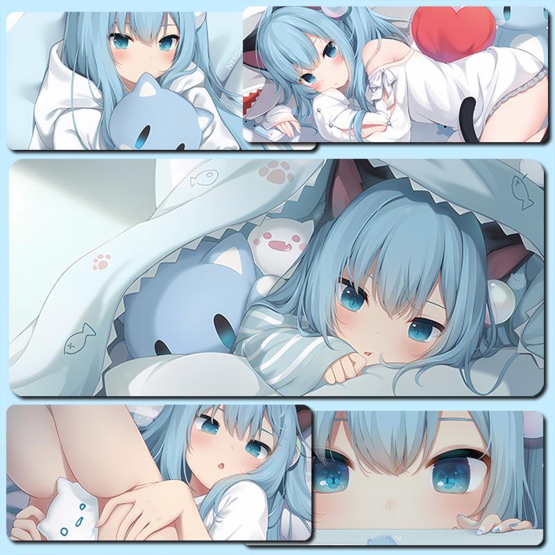 猫羽桌面鼠标垫超大号美女男生宅男18r电竞卓业键盘垫订制卡通