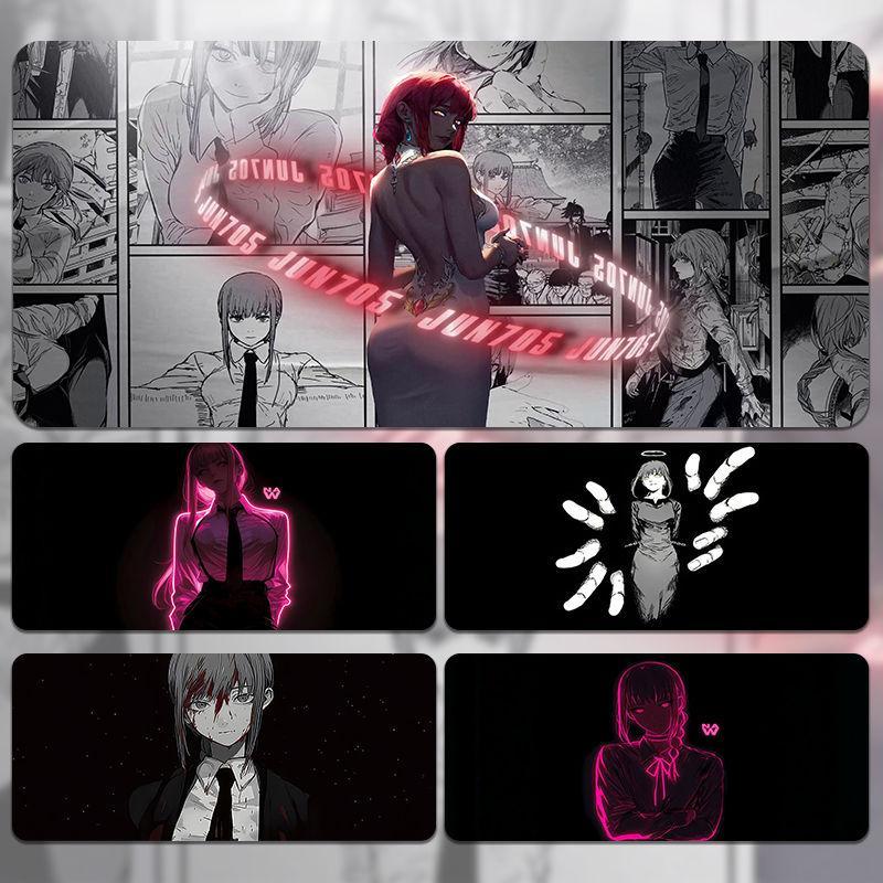 玛奇玛鼠标垫超大动漫电锯人键盘垫定制电竞游戏二次元护腕桌面垫