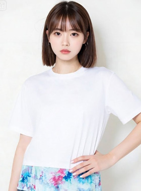 全新未使用MSGM休闲圆领全棉纯色短袖T恤