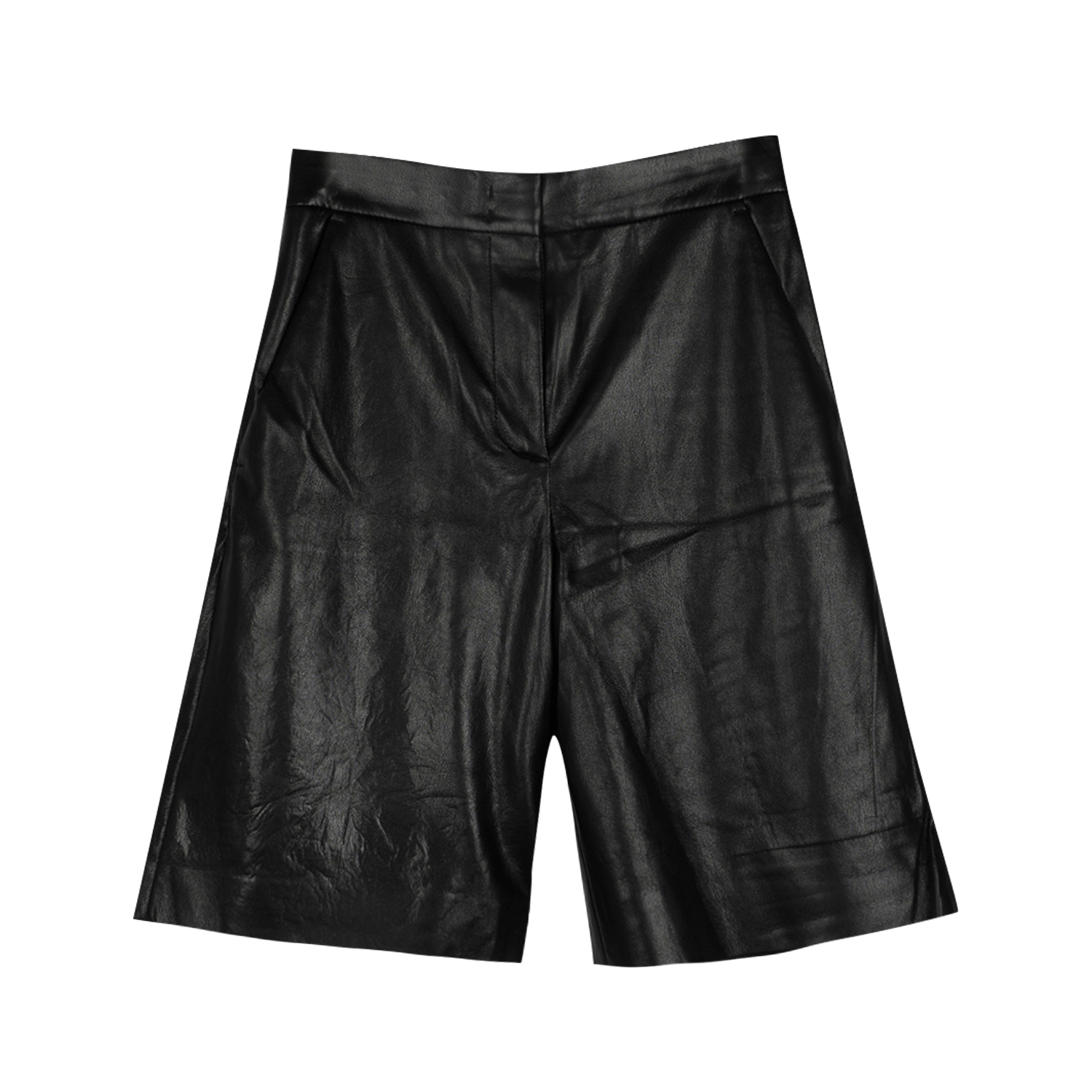 MSGM简约高腰显瘦中裤皮裤