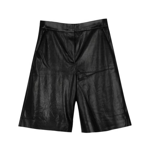 MSGM简约高腰显瘦中裤皮裤