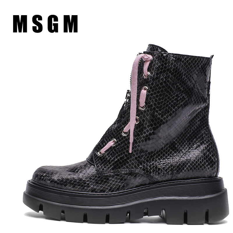 MSGM女式布洛克靴松糕鞋