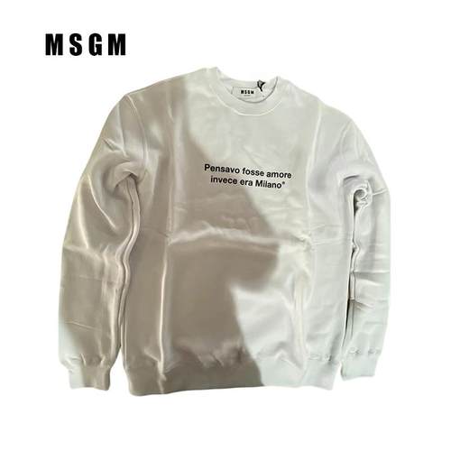 M字母印花圆领卫衣2024秋冬新款