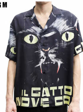 MSGM时尚满印短袖衬衫