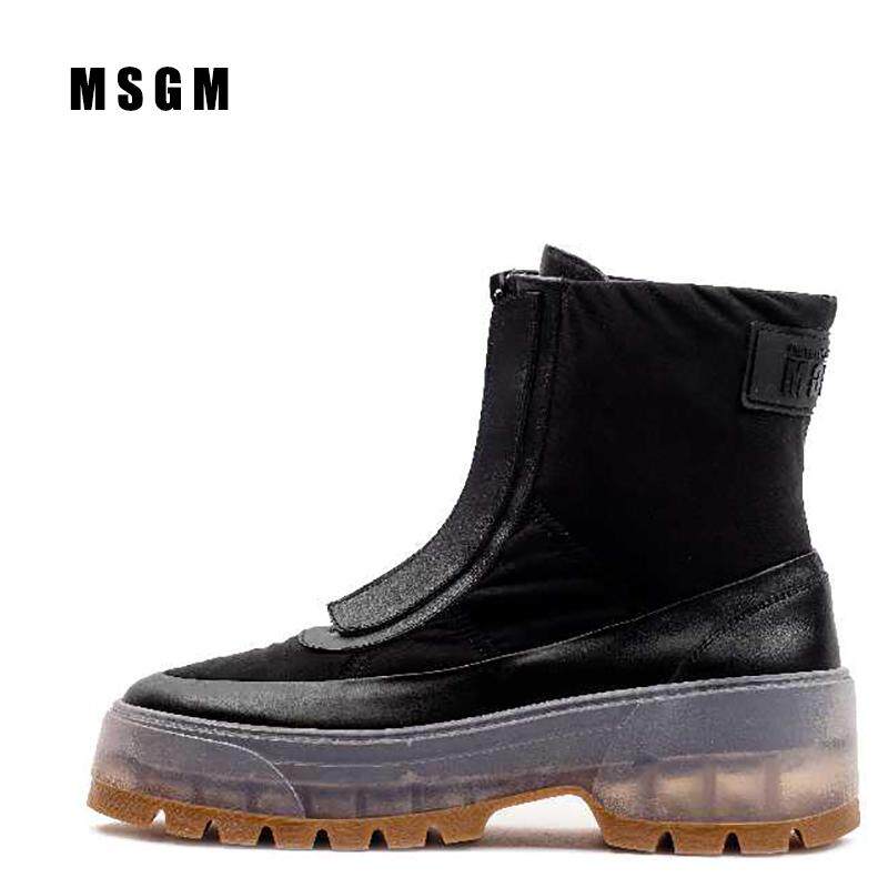 23FW新款女士黑色增高马丁靴