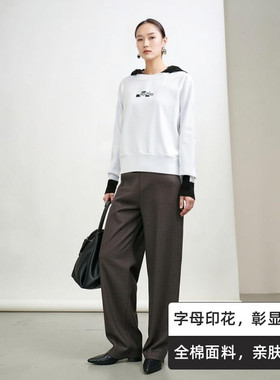孤品特价MSGM 时尚休闲舒适百搭潮流 女士卫衣 白色
