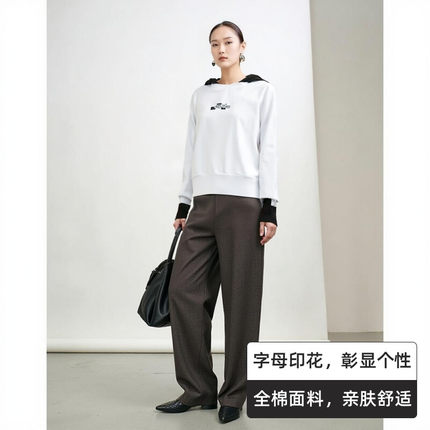 孤品特价MSGM 时尚休闲舒适百搭潮流 女士卫衣 白色