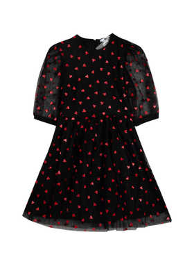 全新未使用MSGM假两件镂空网纱连衣裙