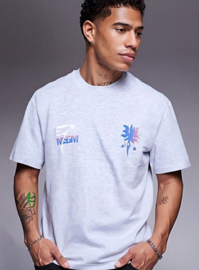 MSGM情侣圆领短袖T恤