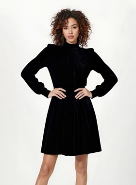 全新未使用MSGM女士气质优雅收腰显瘦连衣裙