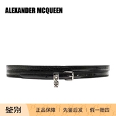 ALEXANDER MCQUEEN全新未使用女士黑色牛皮腰带