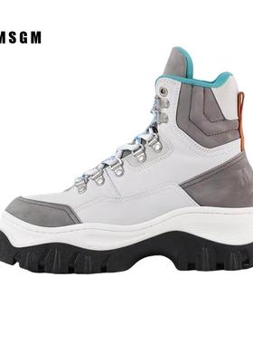 MSGM厚底休闲防滑高帮爬山鞋