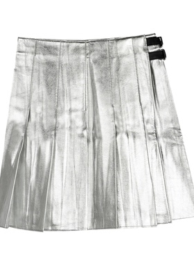 全新未使用 意大利奢侈品牌 MSGM 女士金属感短款半身裙