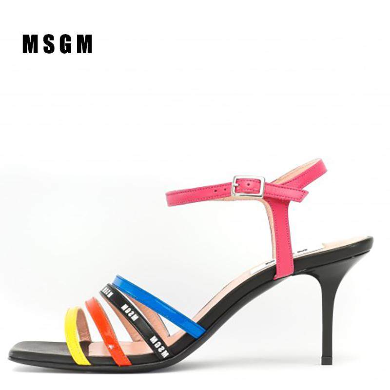 2024夏季新款黑色高跟露趾凉鞋