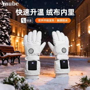 德国加热保暖手套男女冬季骑行摩托车充电式发热暖手宝防水防风