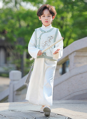 幼儿园男女孩唐装新中式长袖套装