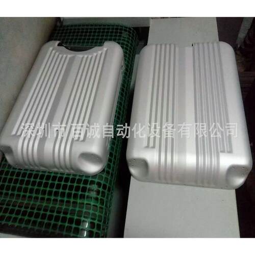 铝合金箱包外壳表面自动喷砂处理专用设备深圳百诚自动喷砂机厂家