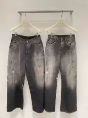 [Ceiling] Ac Style Splatter Ink Distressed Loose Straight-Leg Baggy Wide-Leg Jeans 2021m/2023m