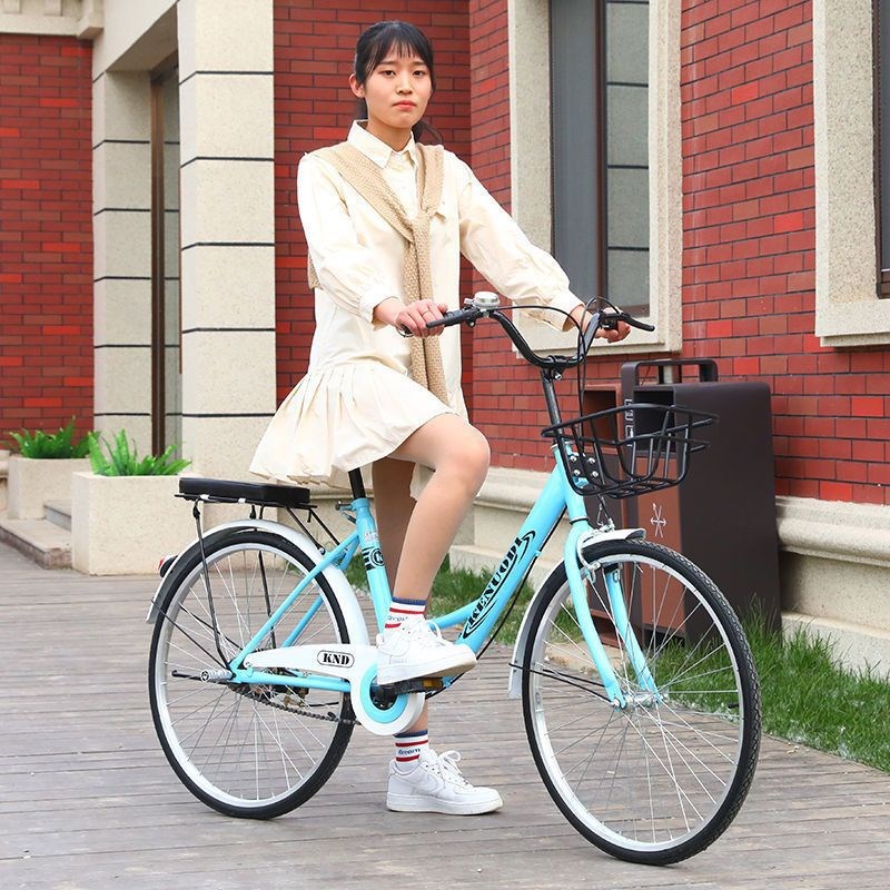 现货速发自行车免充气式成人轻便男学生成年通勤车淑上班单车复古