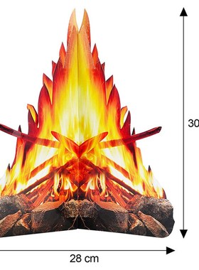 3D Simulation Flame Festival Party Decoration Outdoor Barbec