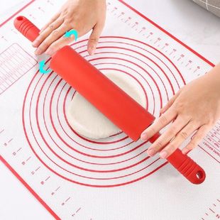 Plastic Handle Rolling Pin Non-Stick Silicone Kneading