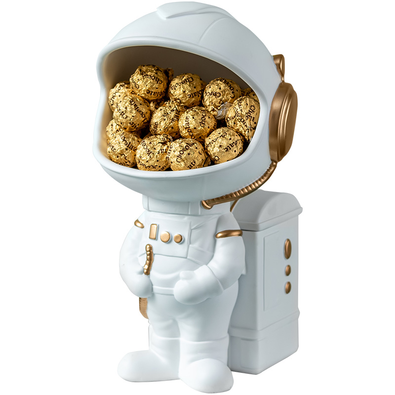 太空人宇航员摆件玄关钥匙收纳纸巾盒客厅茶几进门口创意房间装饰