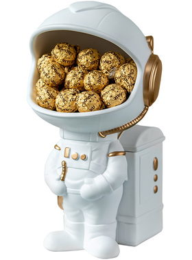 太空人宇航员摆件玄关钥匙收纳纸巾盒客厅茶几进门口创意房间装饰