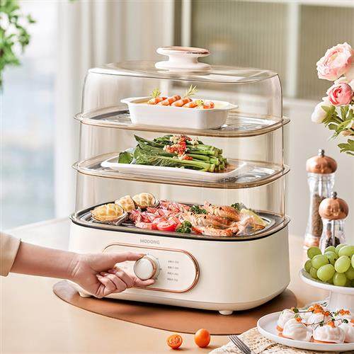 2023新款折叠速蒸锅电蒸锅家用小型多功能蒸气锅大容量三层多,厨房电器,电蒸锅/台式电蒸箱/肠粉机,淘宝优惠券,粉丝福利购,淘宝优惠卷