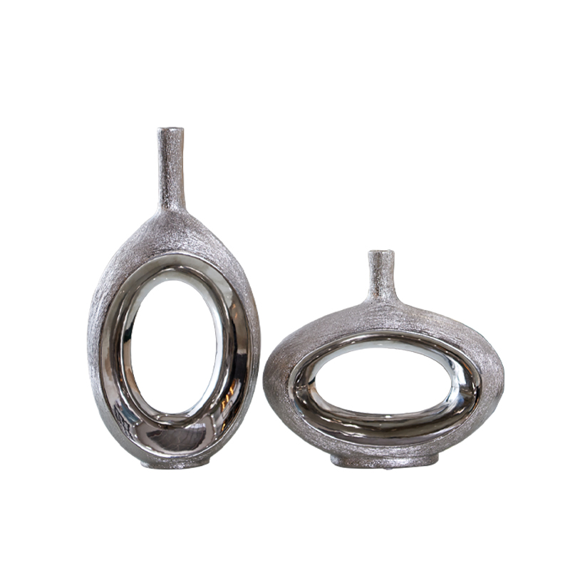 轻奢后现代陶瓷工艺品玄关酒柜客厅装饰品隔断展示柜家居软装摆件