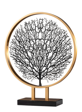 现代轻奢风发财树客厅茶几摆件家居饰品新中式玄关酒柜艺术装饰品