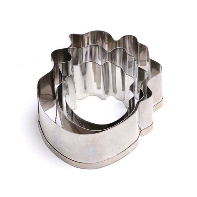 3pcsset Parrot Tulip Petal Flower Cookie Cutter Cake