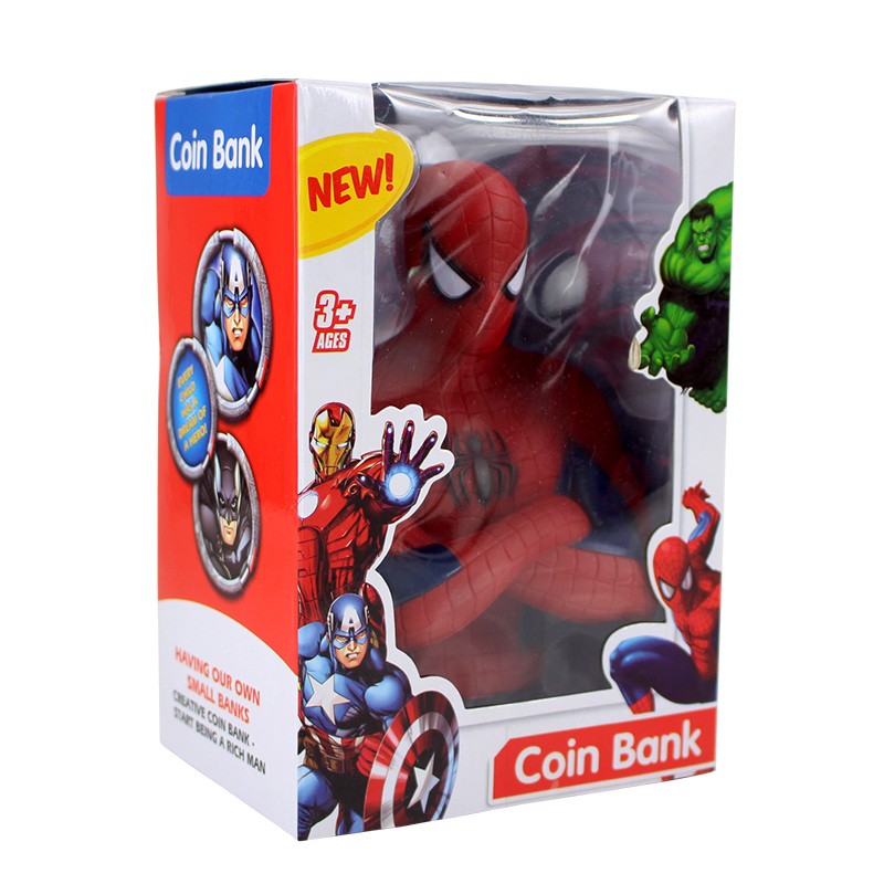The Avengers Coin Bank Hulk Spiderman Captain America Piggy